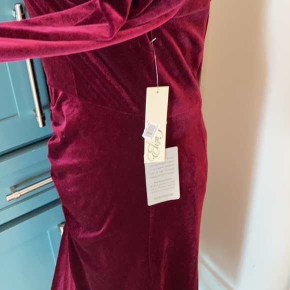 ever pretty burgundy dress Ever-Pretty Glamorous Double V Neck Sequin Ruffle Sleeve Maxi Formal Evening Dress